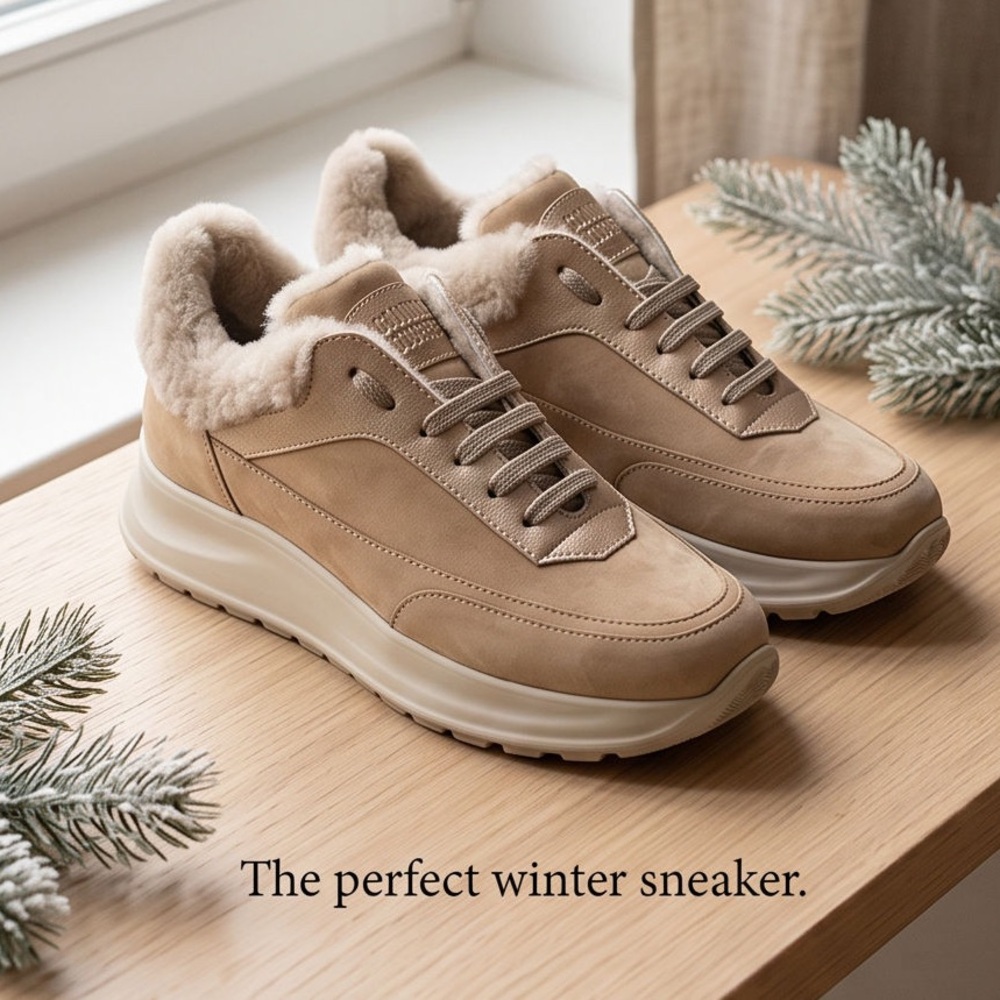 CANDICE COOPER 🇮🇹 WOMEN'S BROWN NUBUCK NAPPA LEATHER WINTER FASHION SNEAKERS